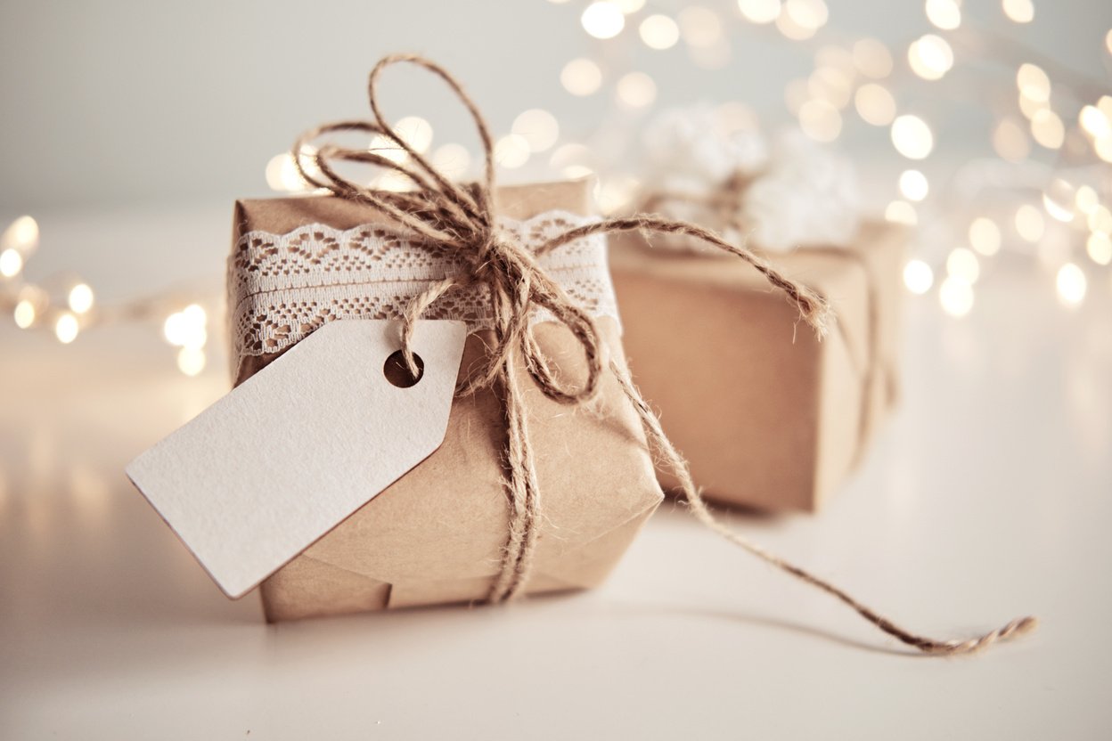 Gifts Wrapped in Kraft Paper 